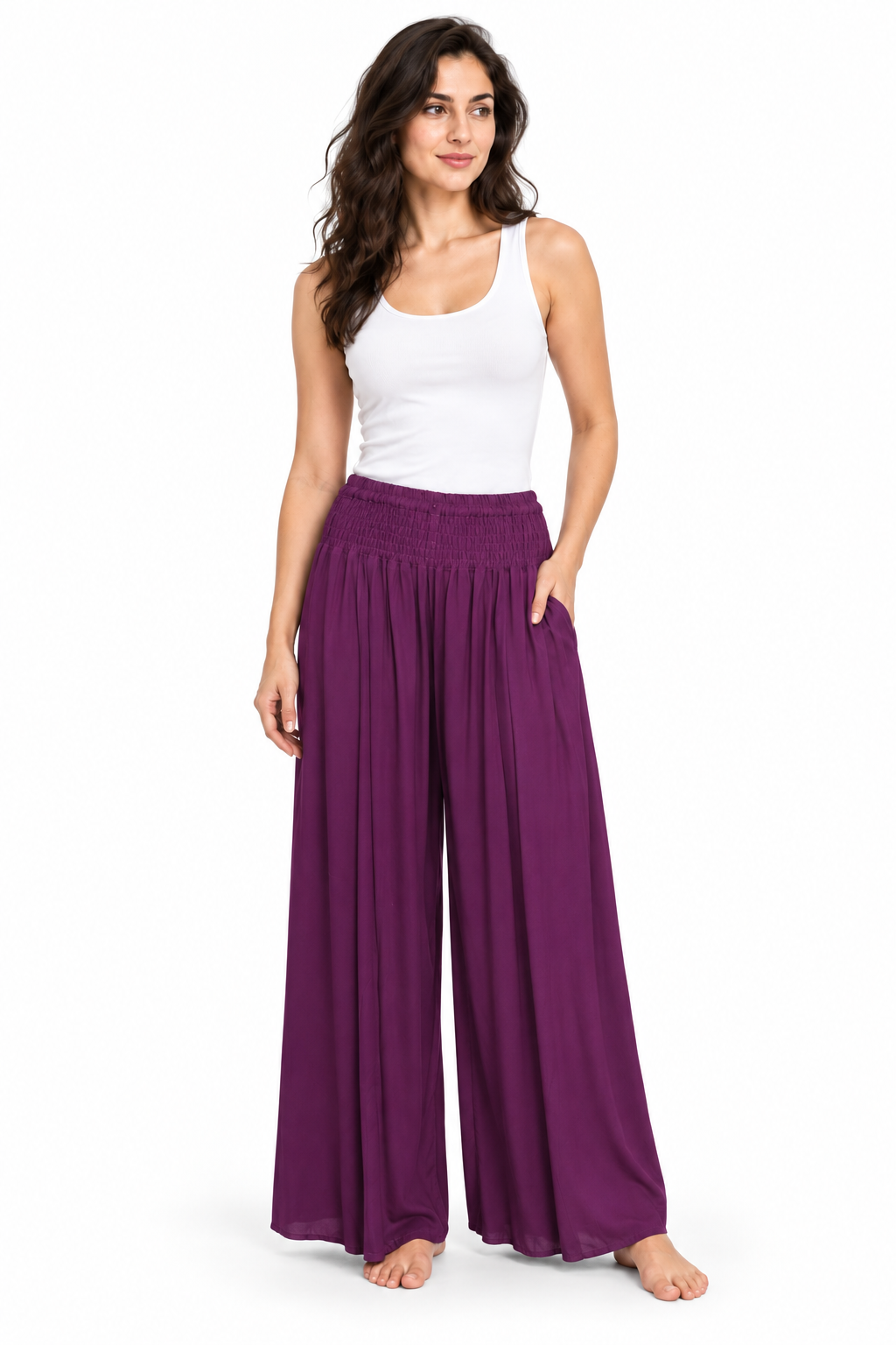 Purple Pleated Palazzo – product view 2