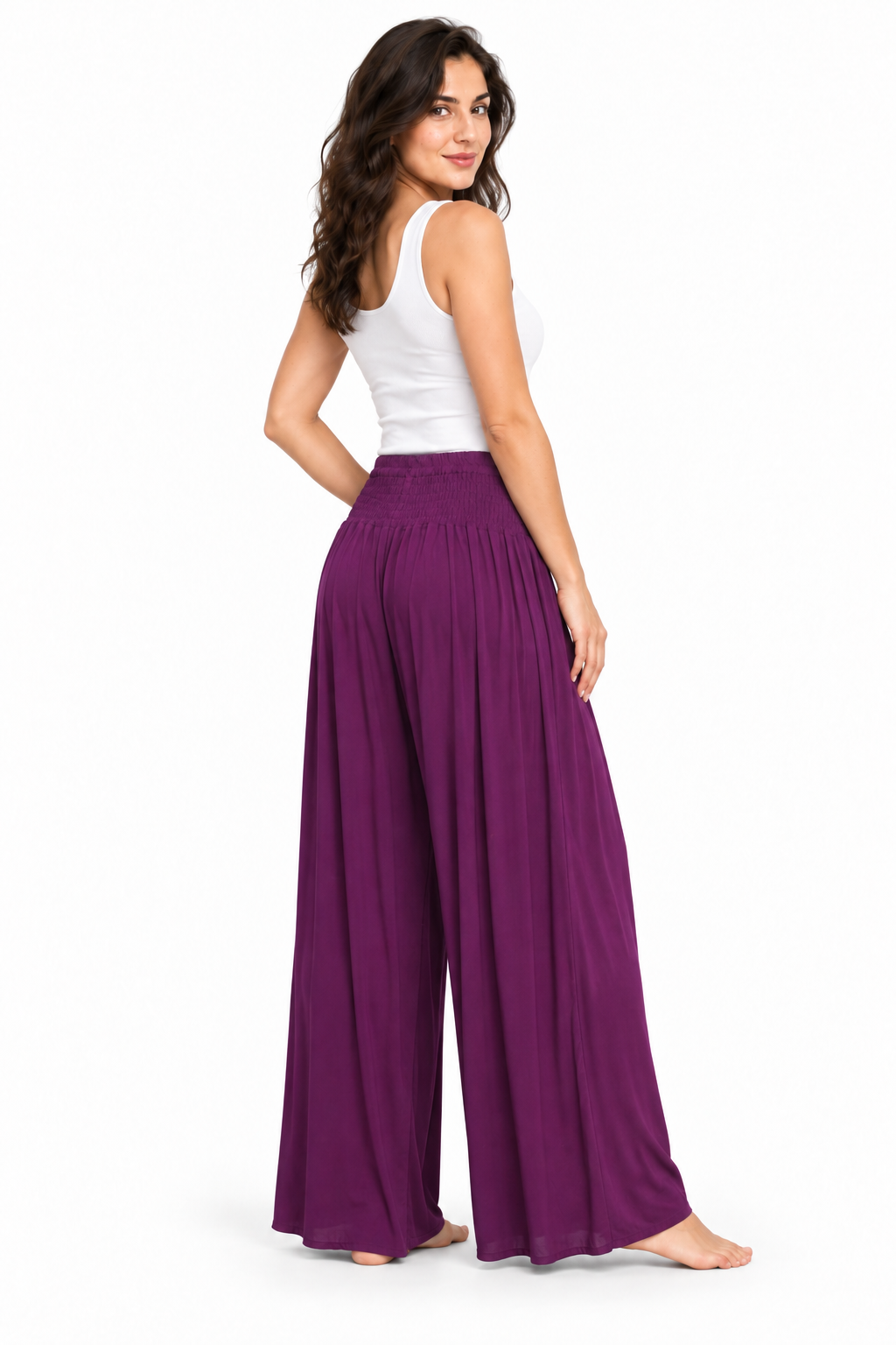 Purple Pleated Palazzo – product view 3