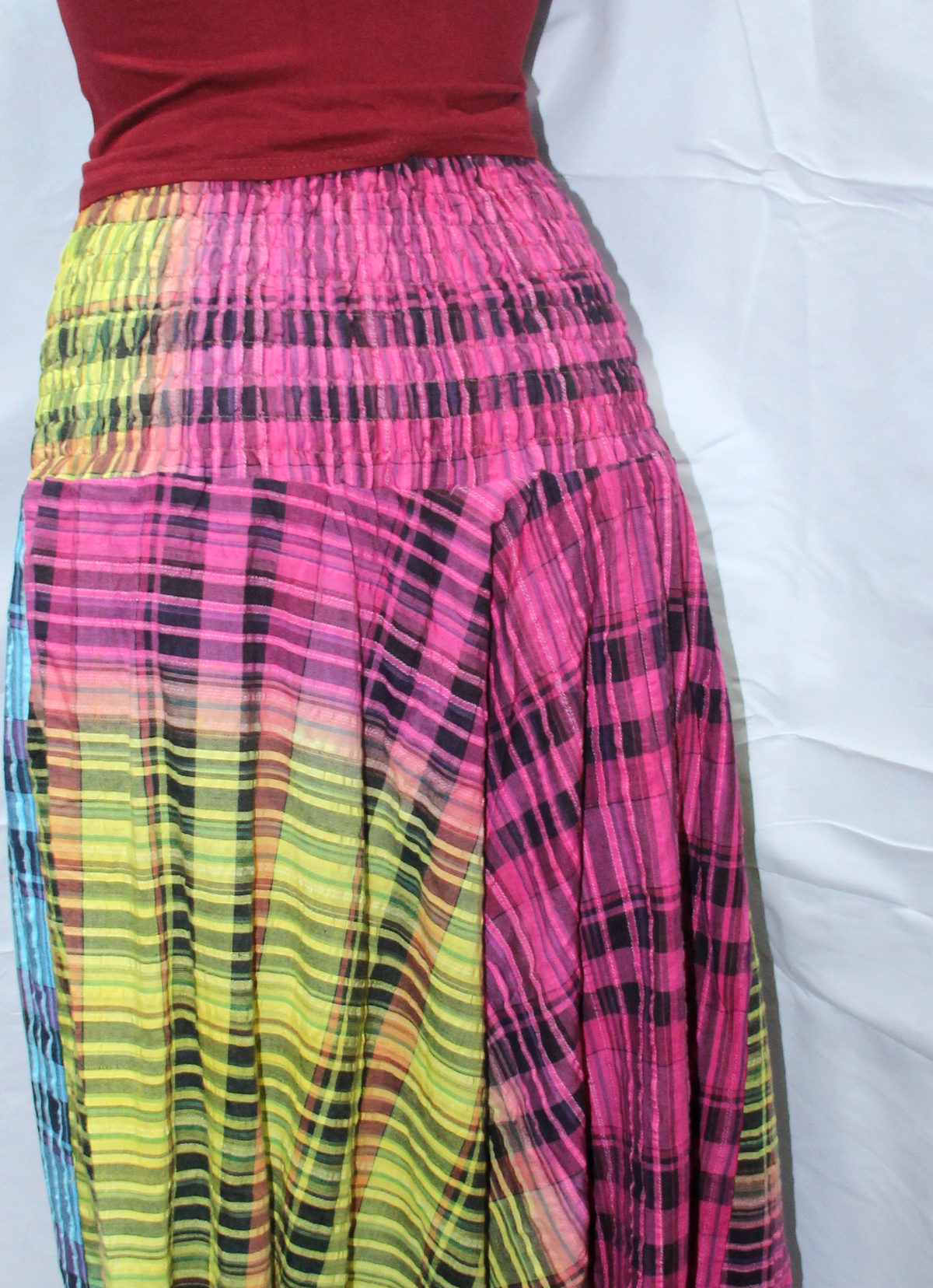 Rainbow Plaid Harem Pants – product view 5