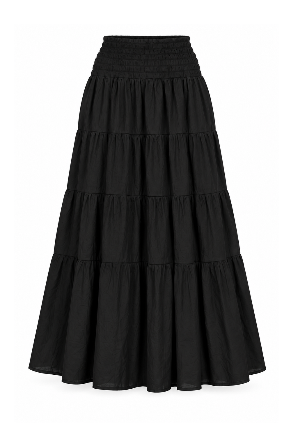 Rayon Strapless Dress and Skirt - Black - ghost mannequin, normalized primary image