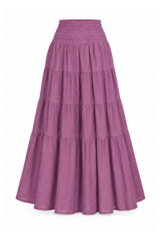 Rayon Strapless Dress and Skirt - Purple - ghost mannequin, normalized primary image