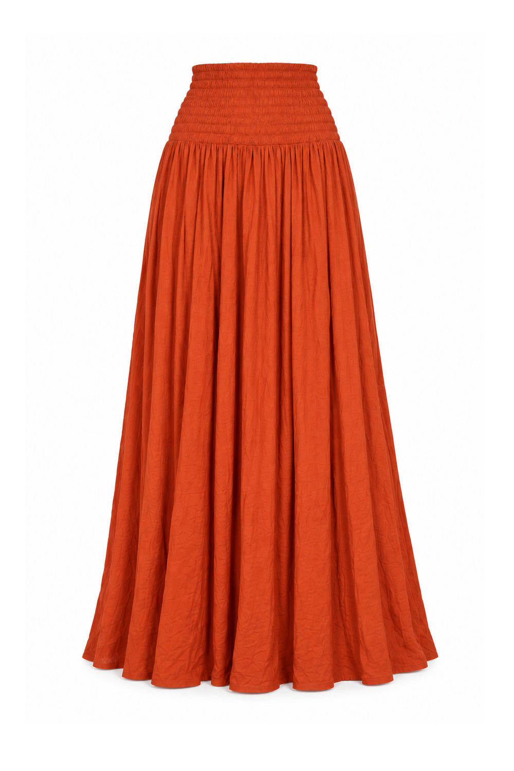 Rayon Strapless Dress and Skirt - Rust Orange - ghost mannequin, normalized primary image