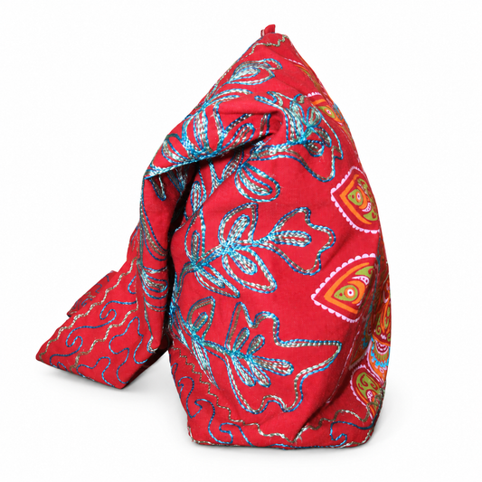 Red Orange Floral Slouch Bag – view 2