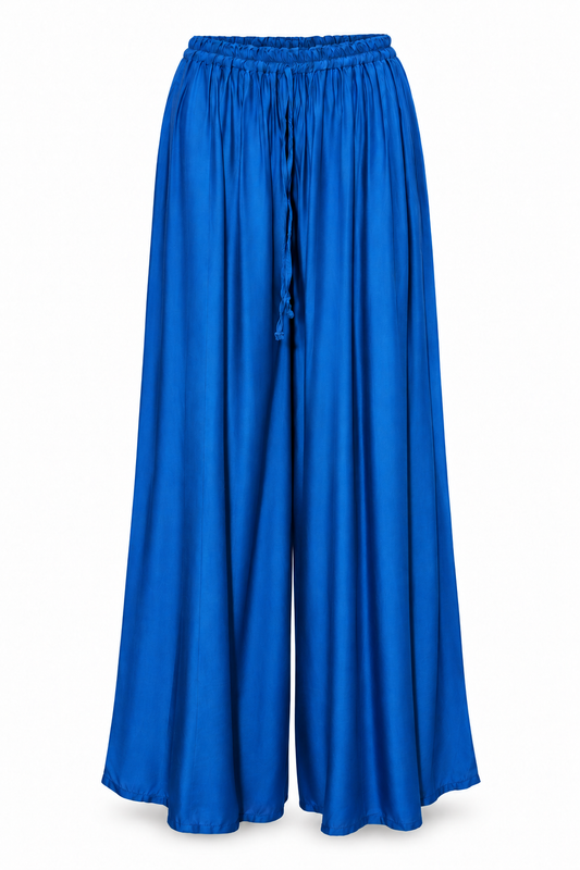Royal Blue Pleated Palazzo – product view 1