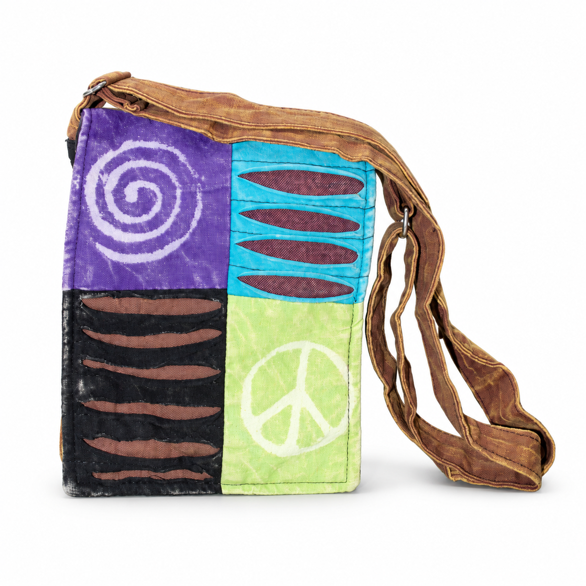Rust Purple Peace Patchwork Crossbody Bag – view 2
