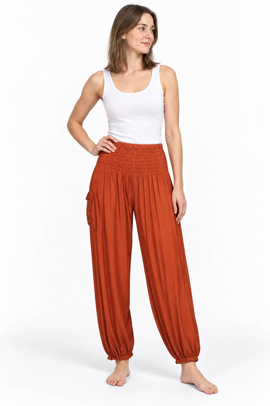 Rust Tapered Pants – product view 2