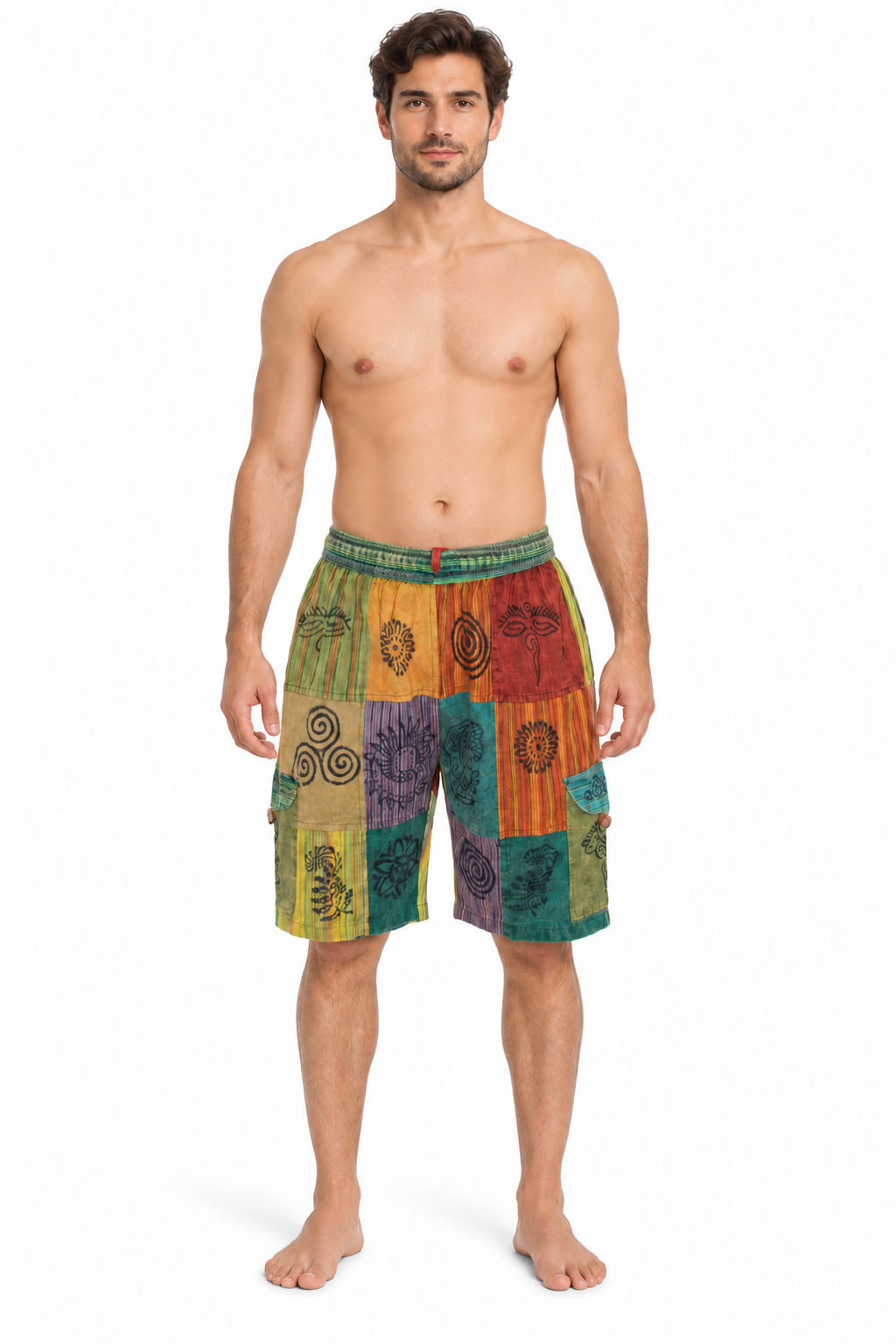 Multicolour Patchwork Shorts – view 2