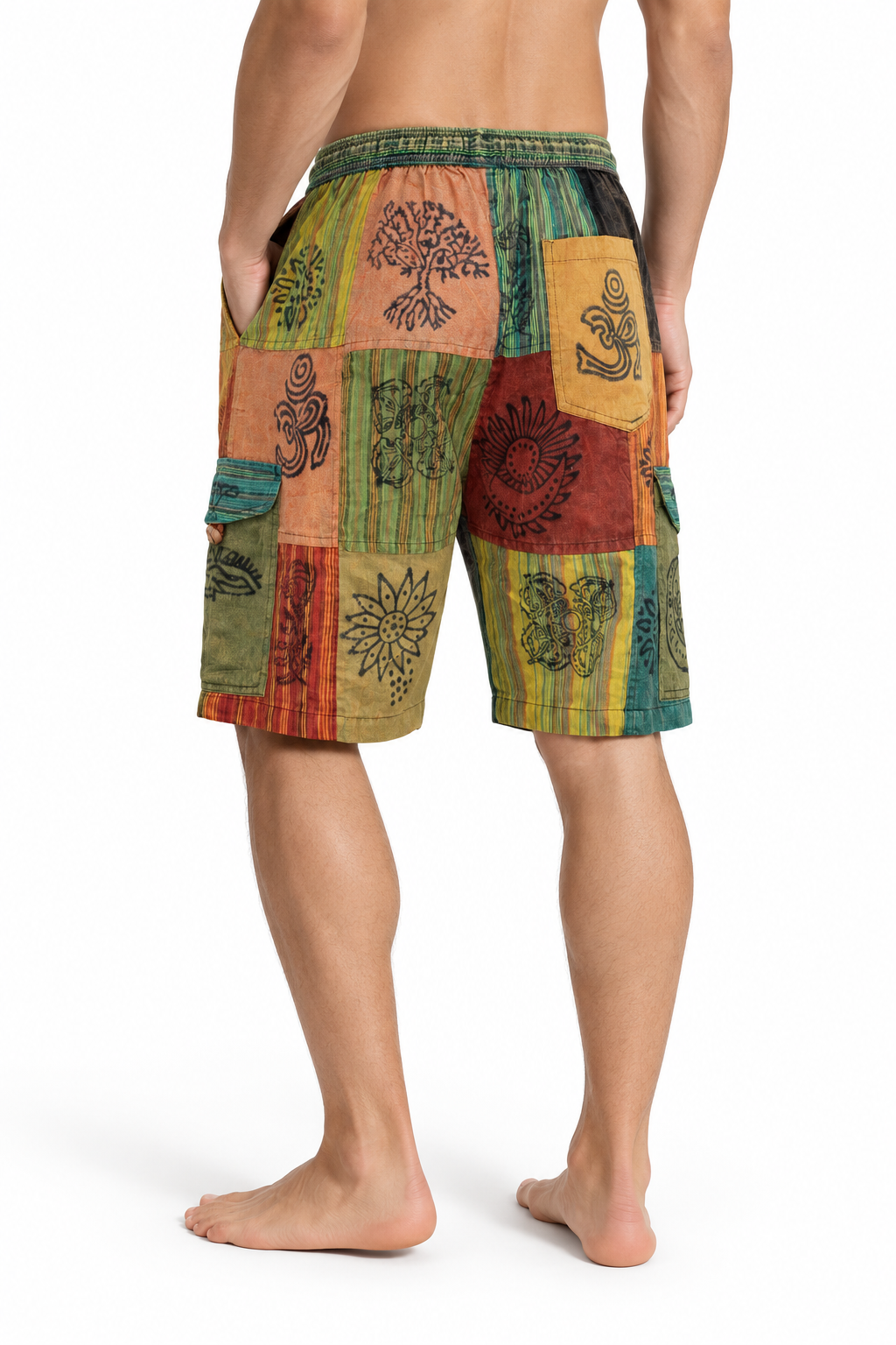 Multicolour Patchwork Shorts – view 3