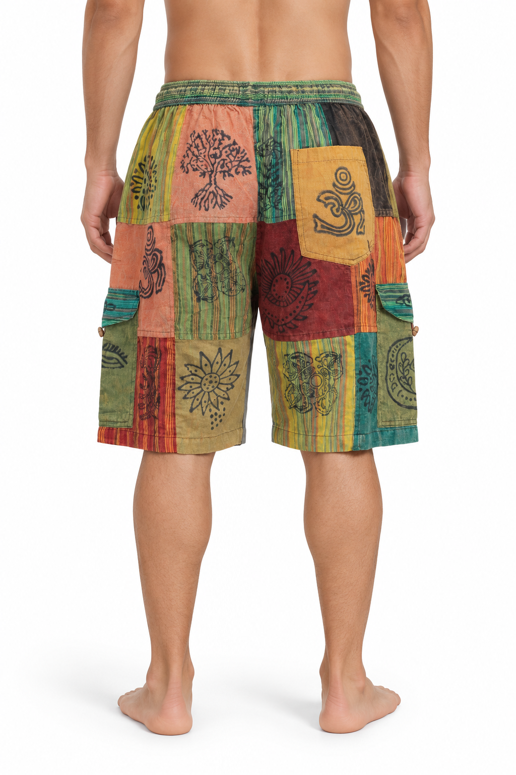 Multicolour Patchwork Shorts – view 4