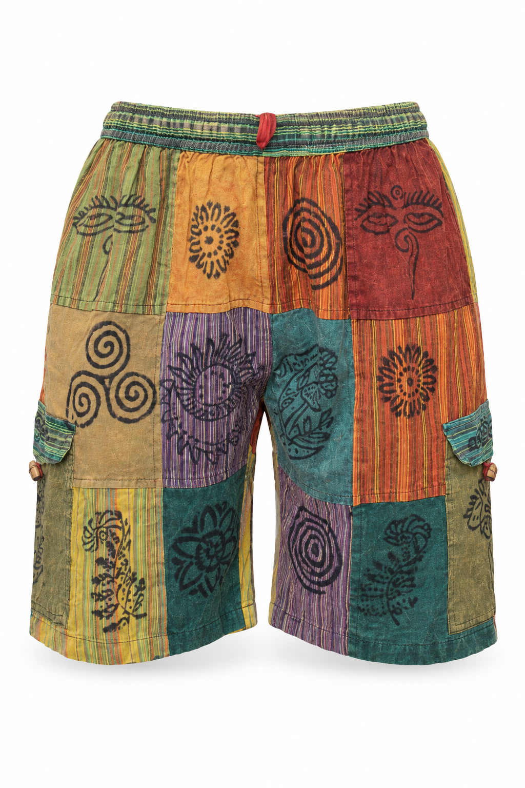 Multicolour Patchwork Shorts – view 5