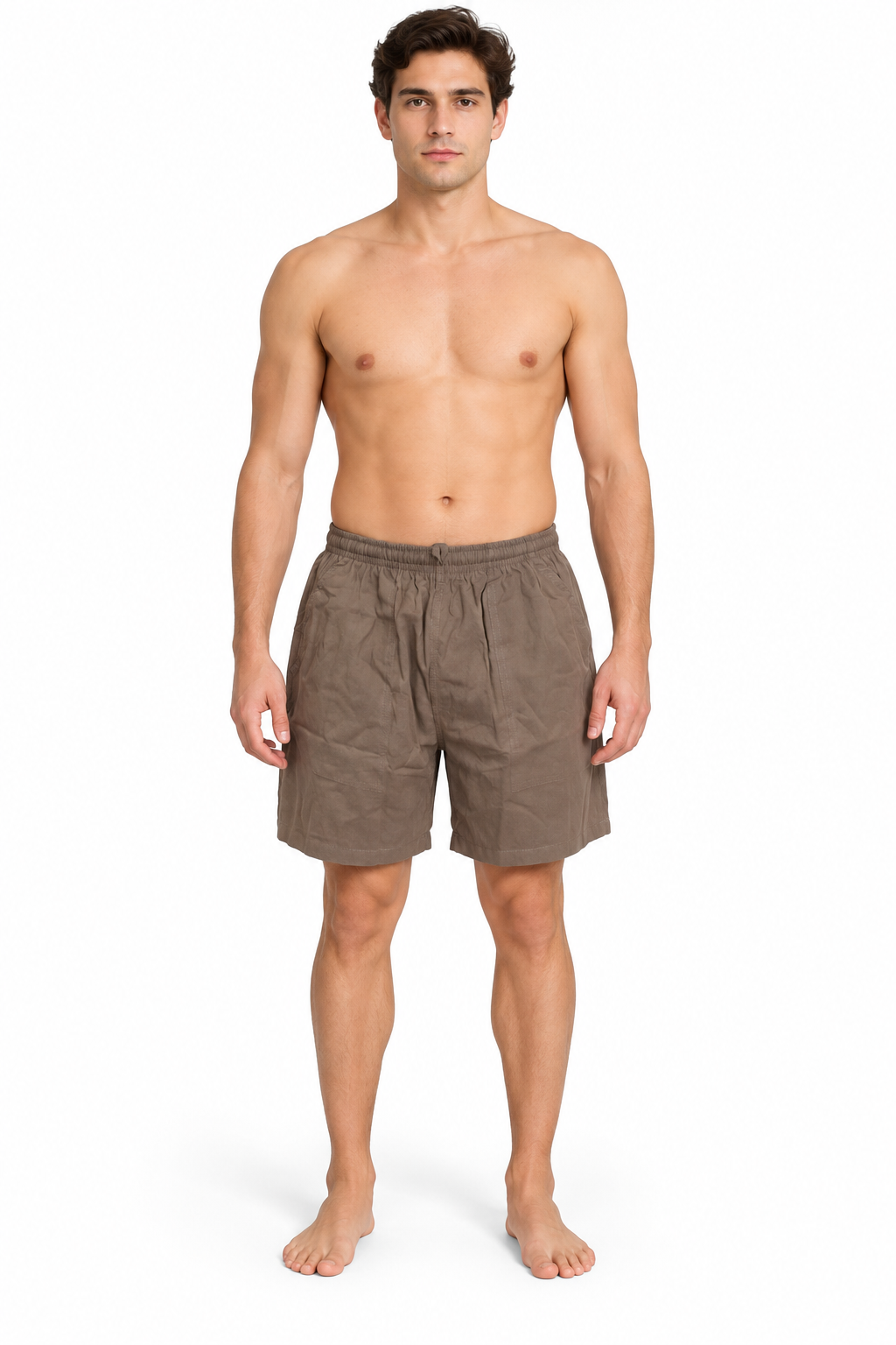 Brown Plain Shorts – view 2