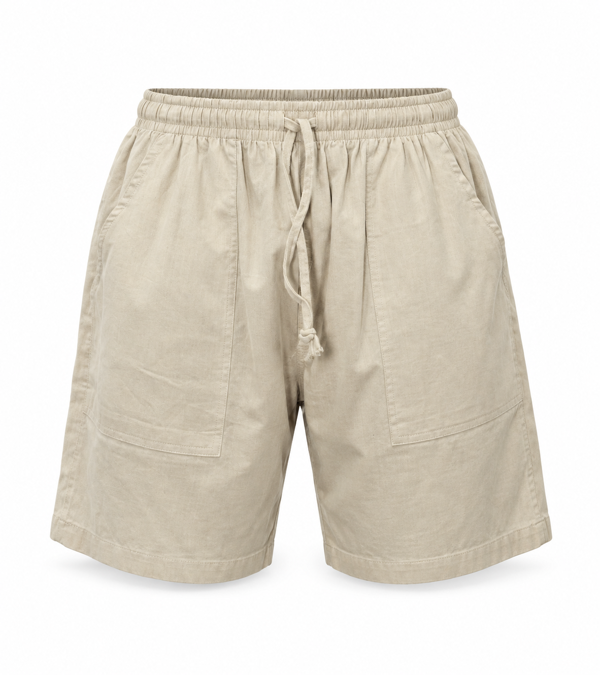 Beige Plain Shorts – view 1