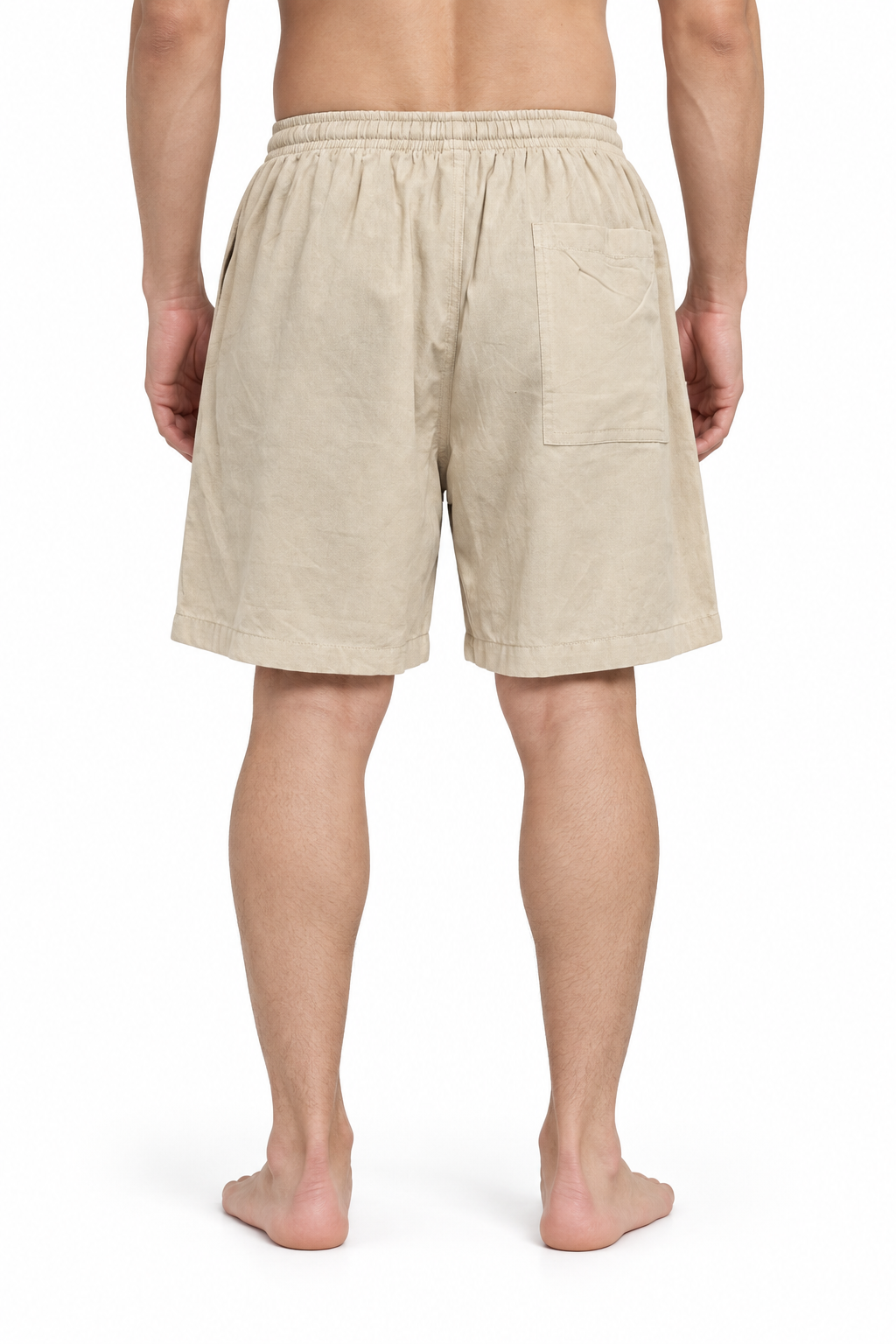 Beige Plain Shorts – view 4