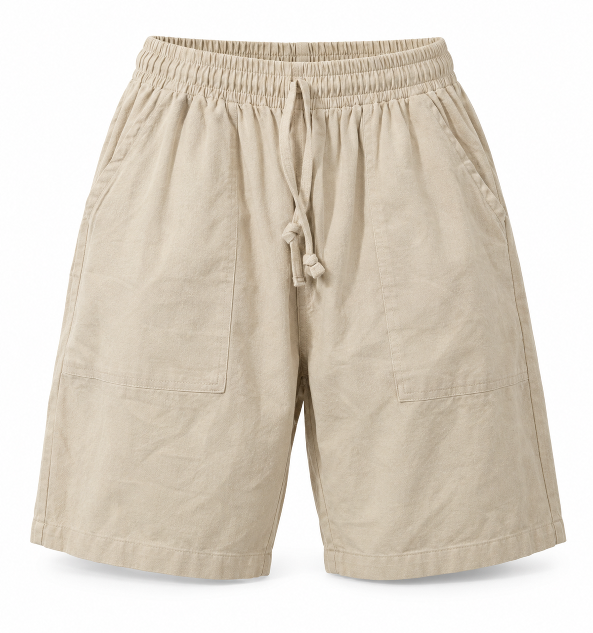 Beige Plain Shorts – view 5