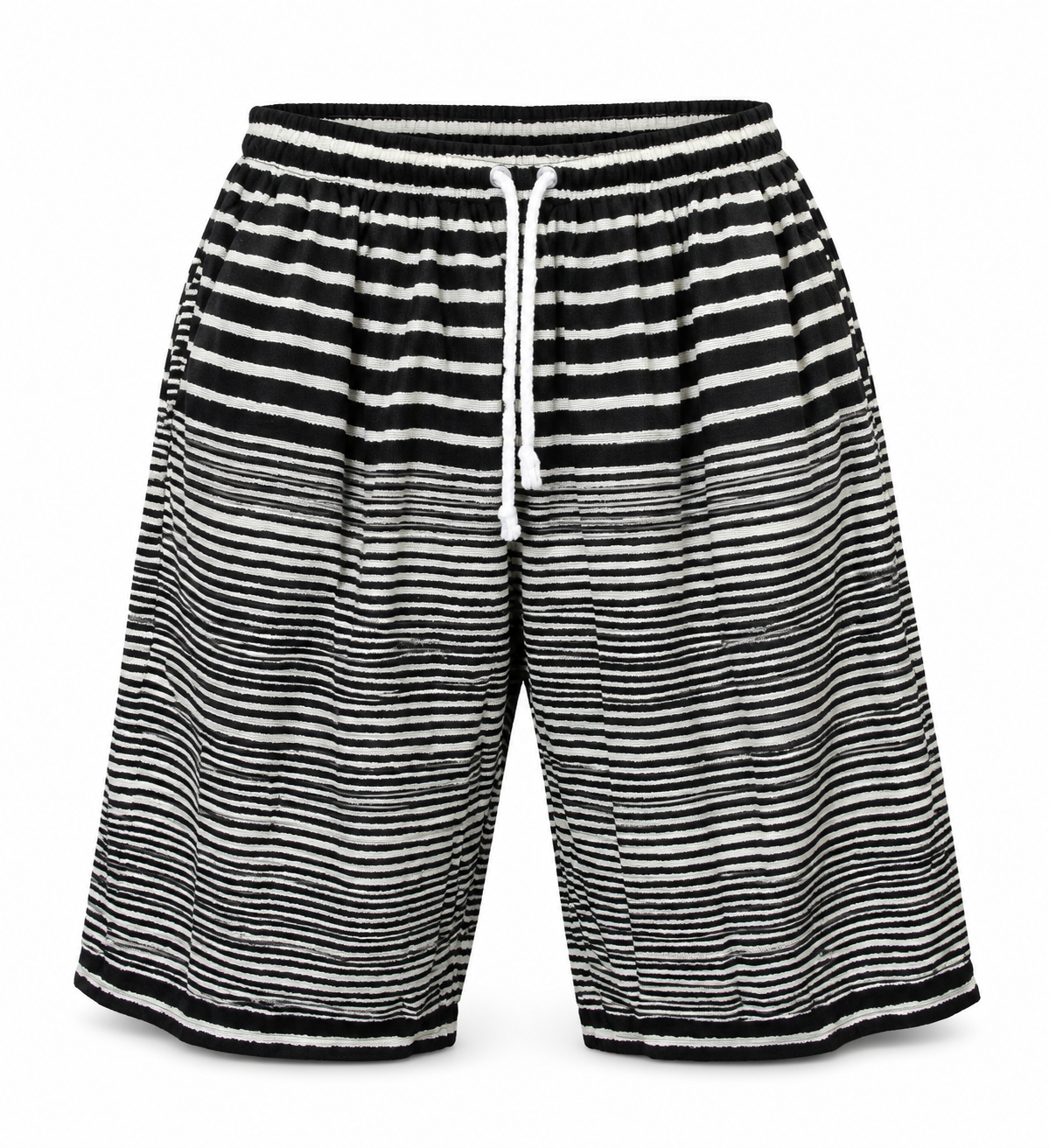 Black White Striped Shorts – view 5