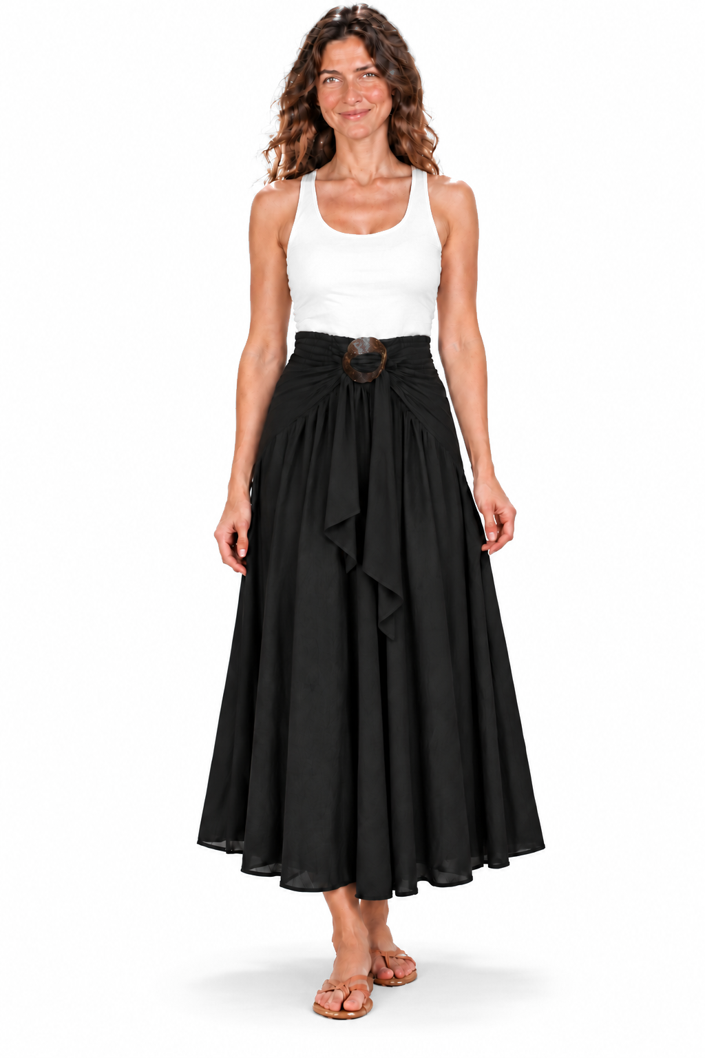 Coco Rayon Halter Dress and Skirt - Black