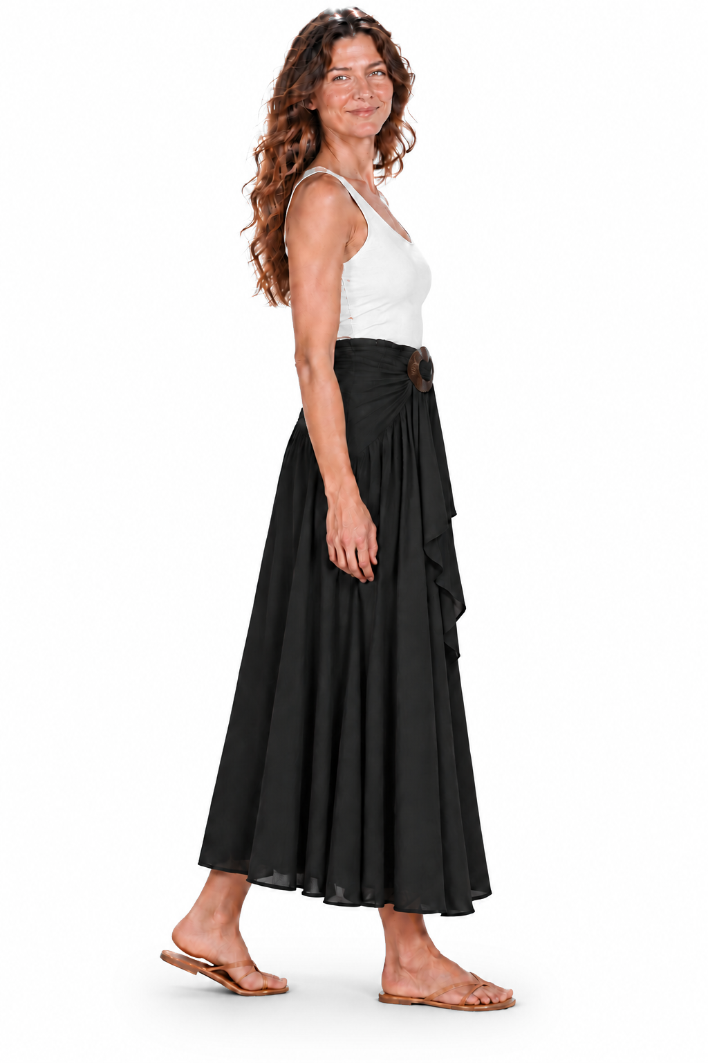 Coco Rayon Halter Dress and Skirt - Black