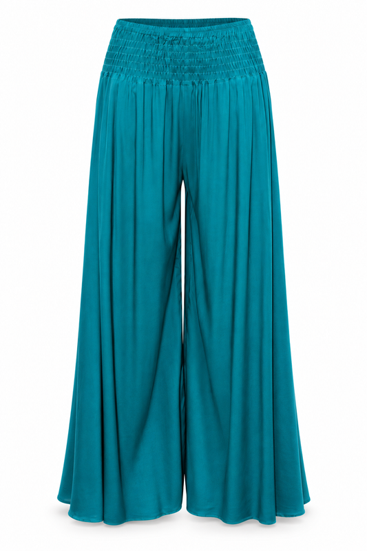 Teal Pleated Palazzo – product view 1