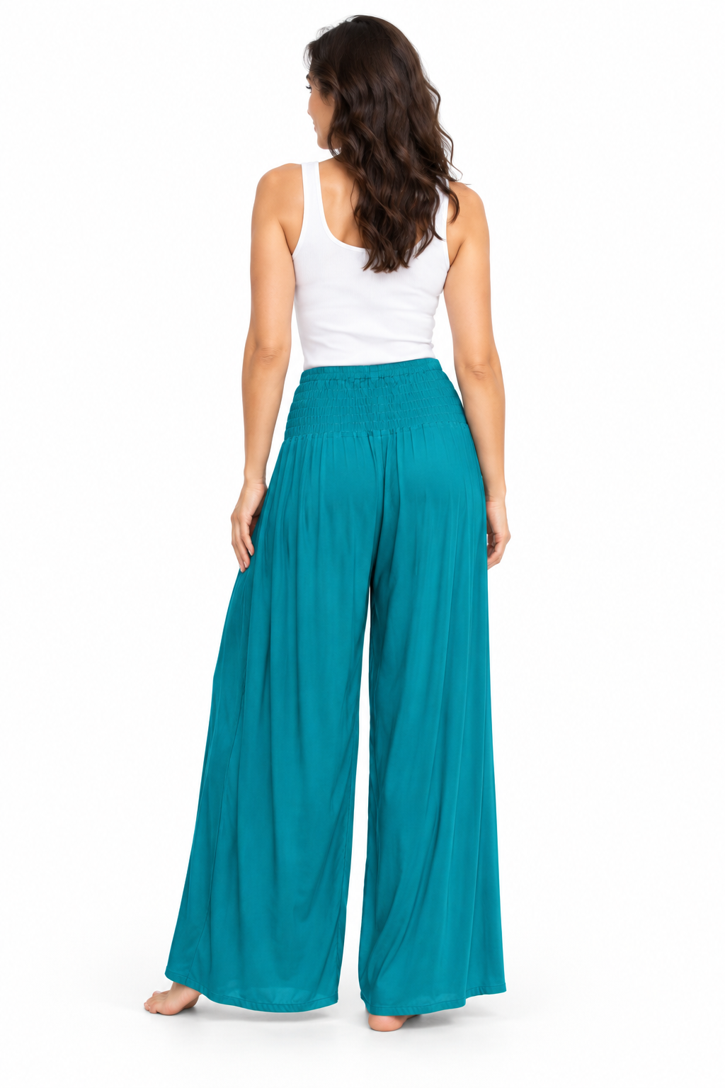 Teal Pleated Palazzo – product view 4