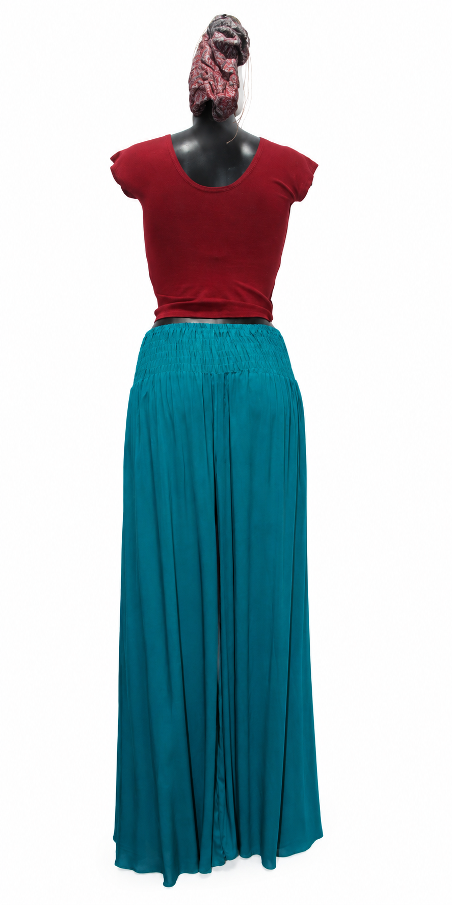 Teal Pleated Palazzo – product view 6