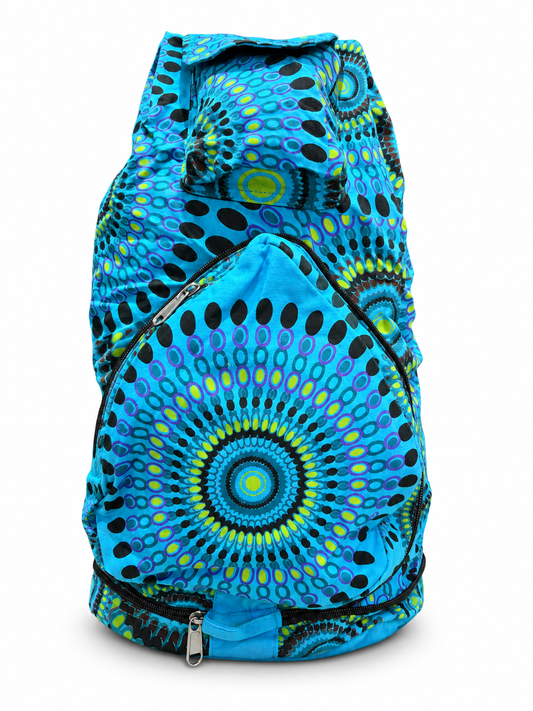 Turquoise Mandala Backpack – front view