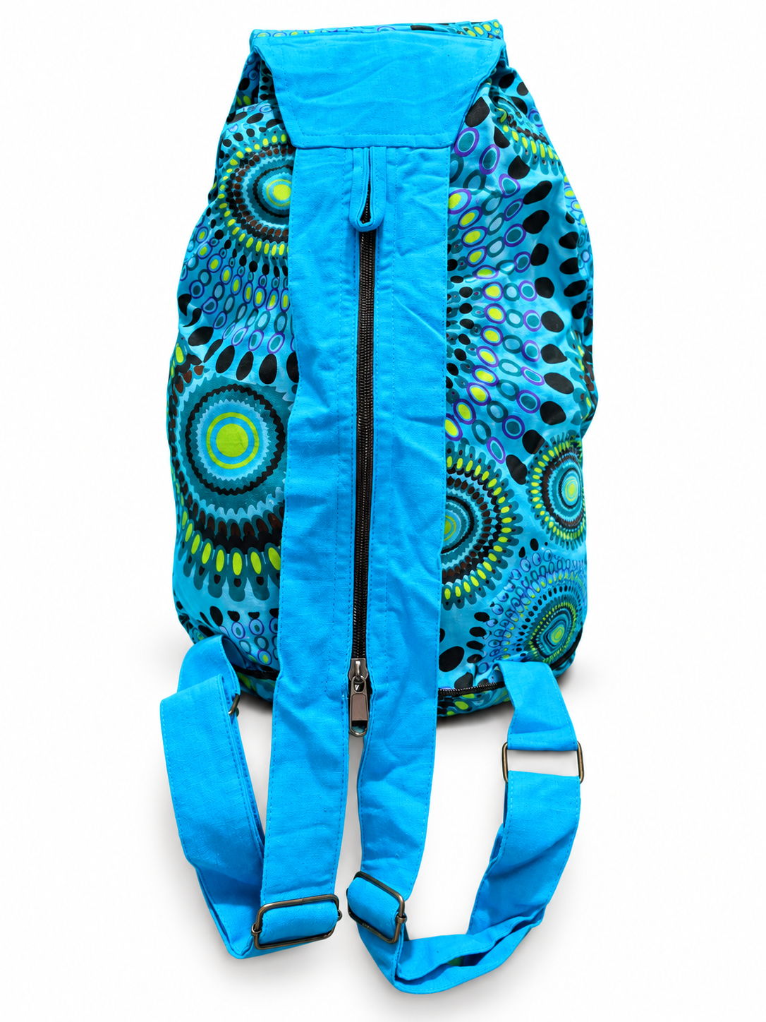 Turquoise Mandala Backpack – back view