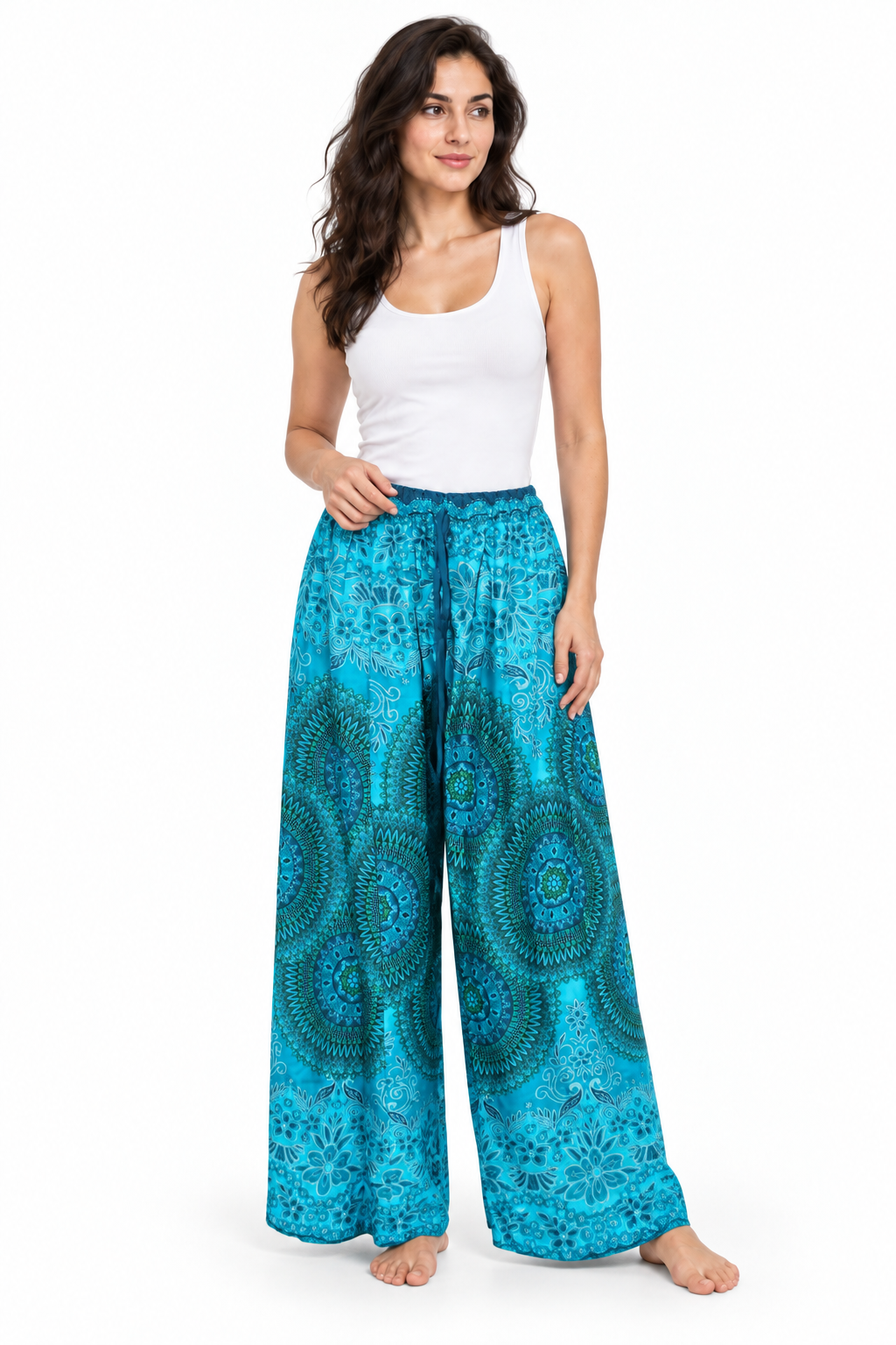 Turquoise Mandala Palazzo – product view 2