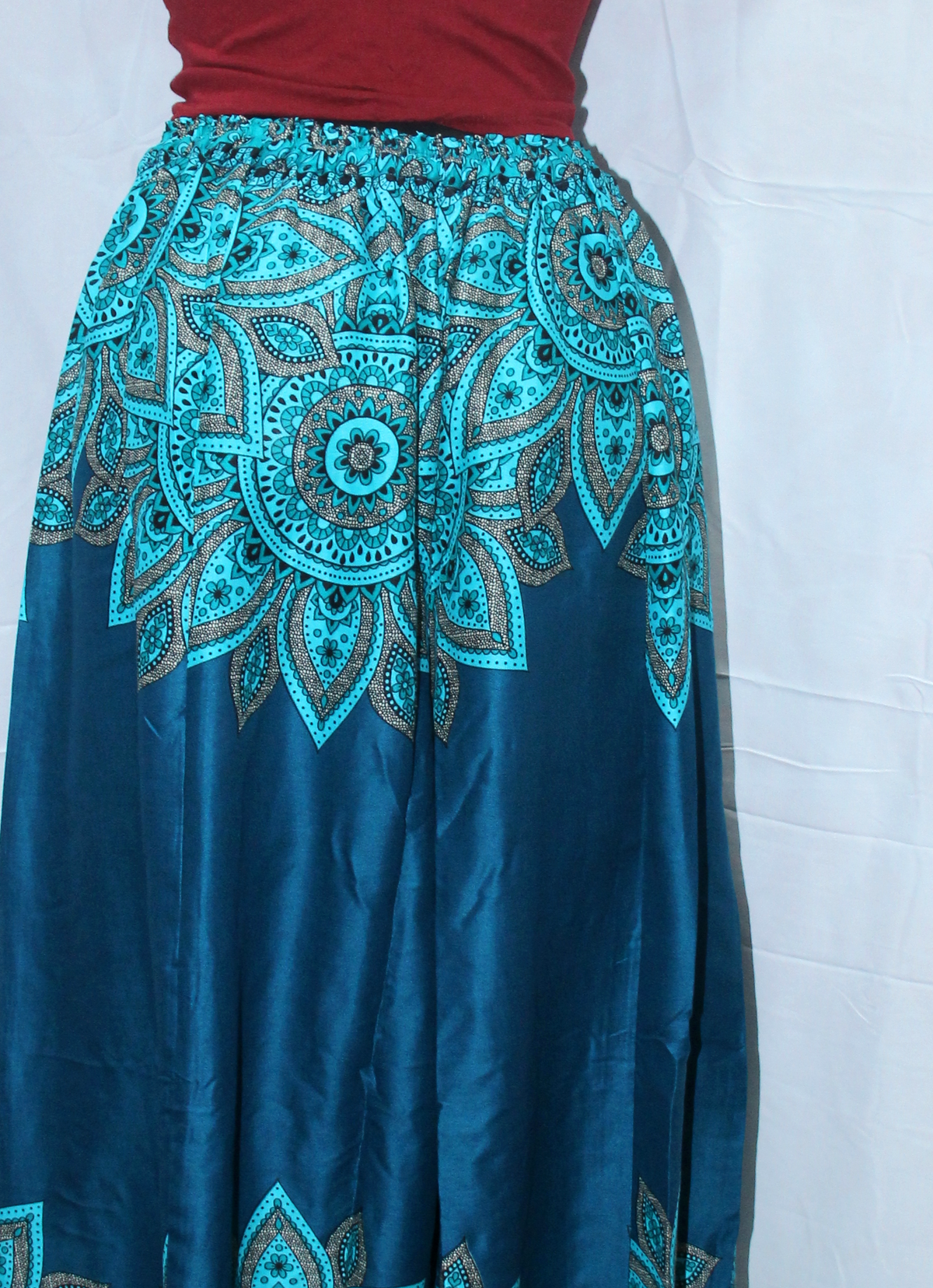 Turquoise Navy Border Palazzo – product view 5