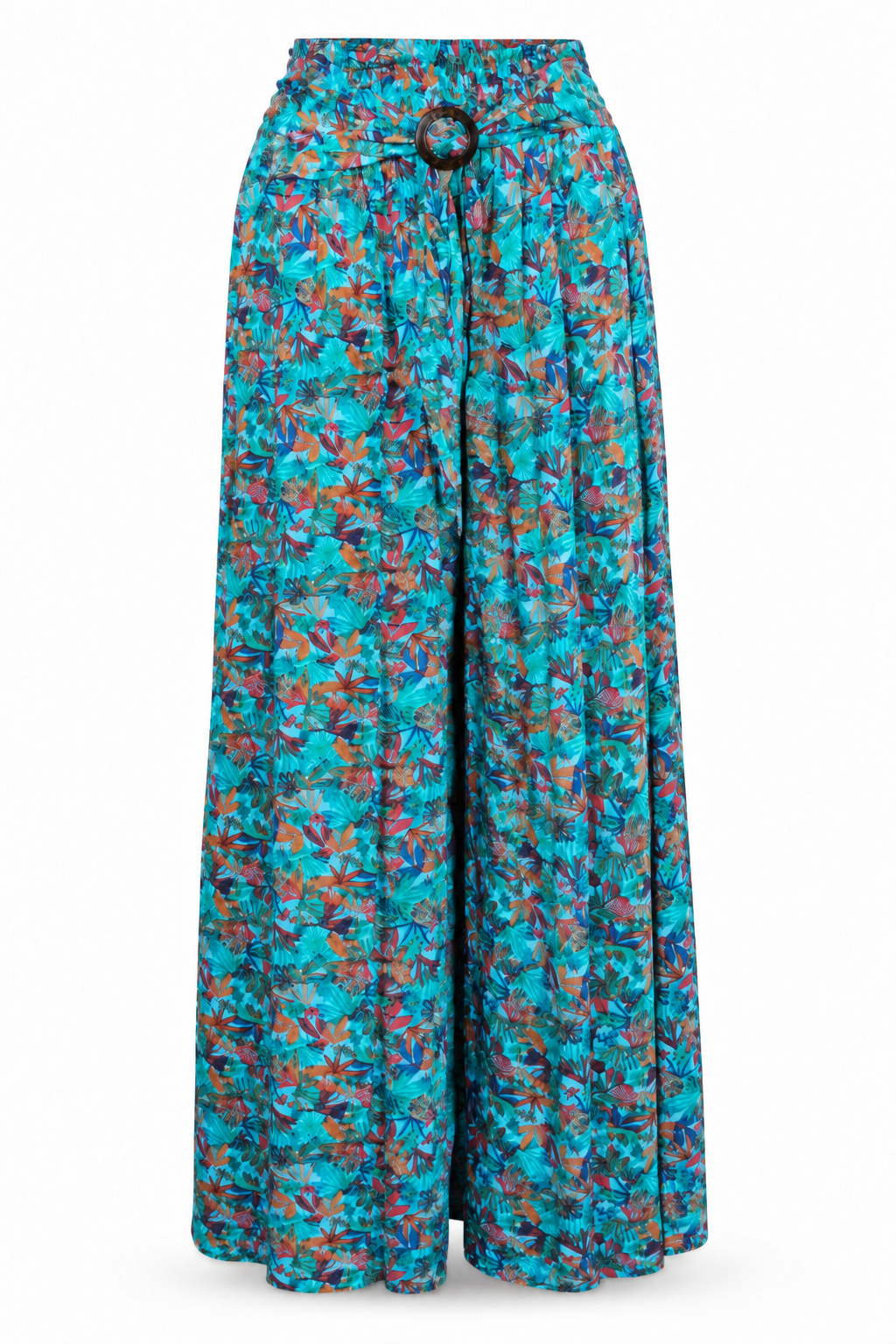 Turquoise Small Floral Palazzo – product view 1