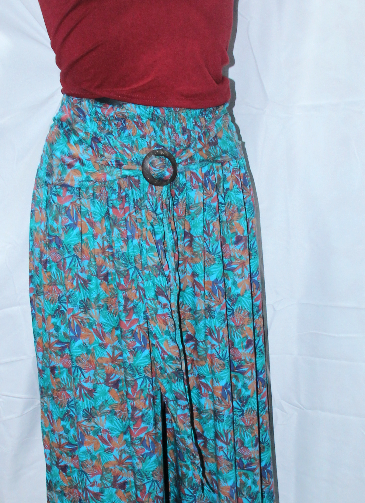 Turquoise Small Floral Palazzo – product view 5