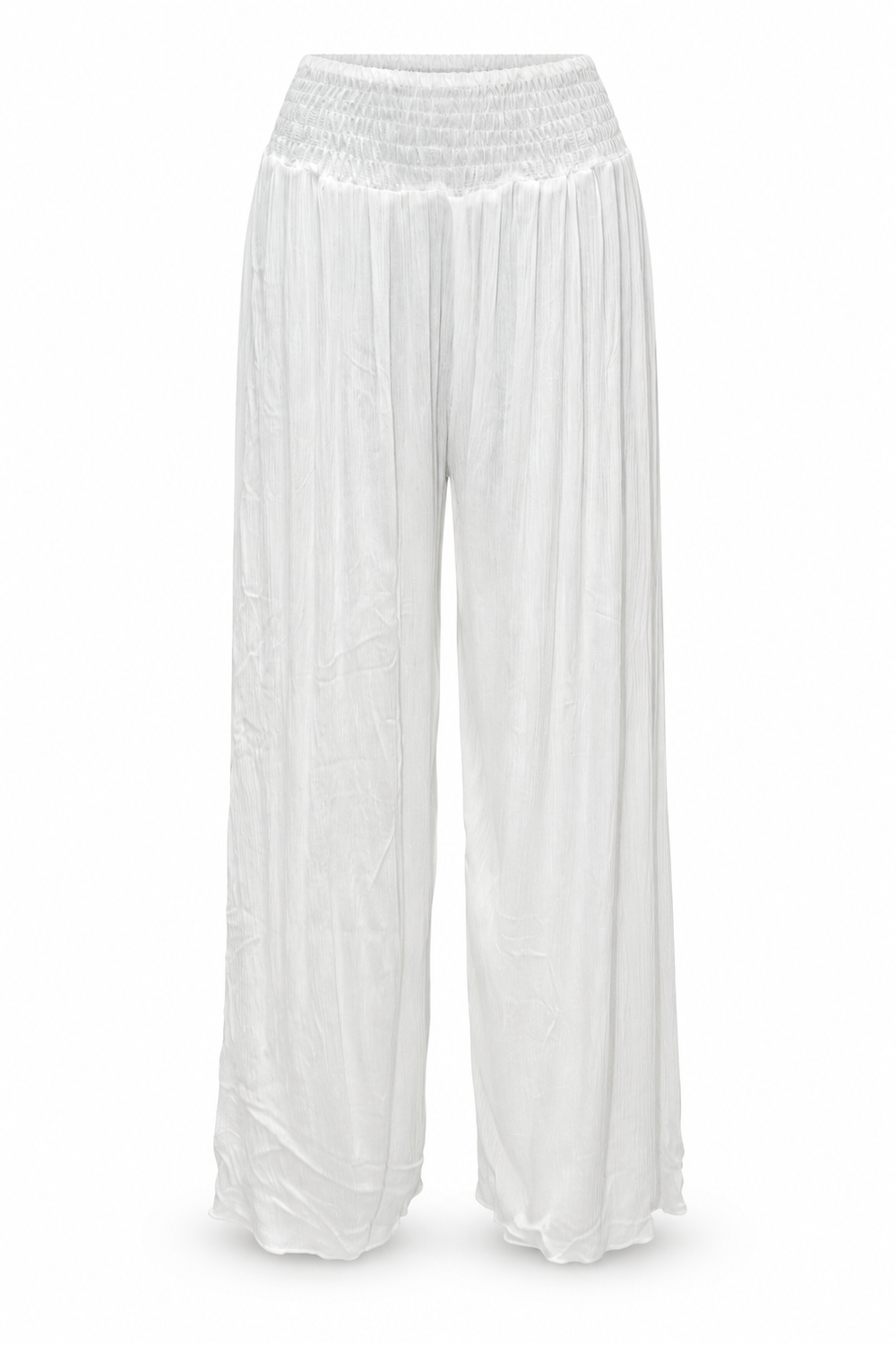 White Pleated Palazzo – product view 1