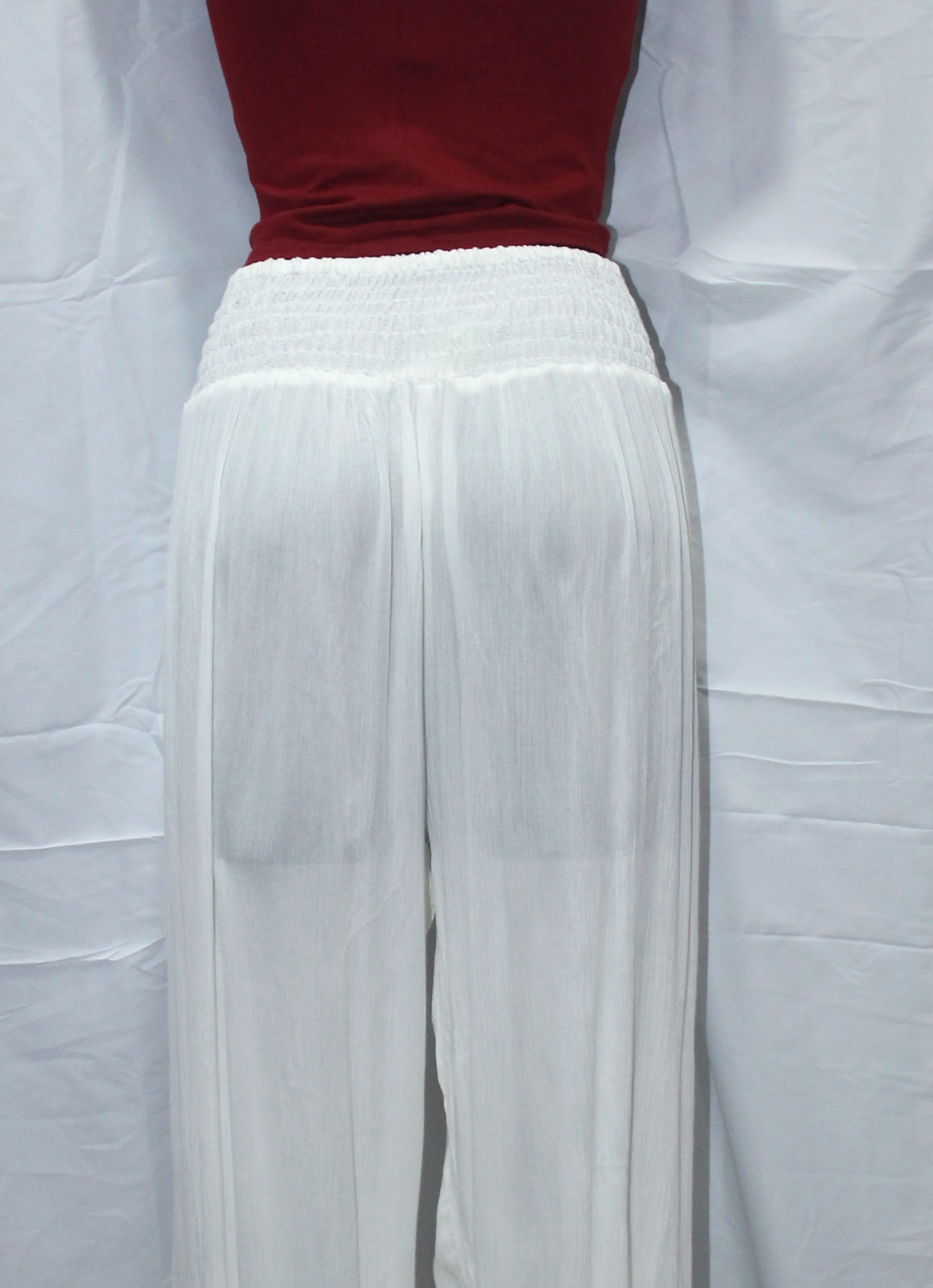 White Pleated Palazzo – product view 5