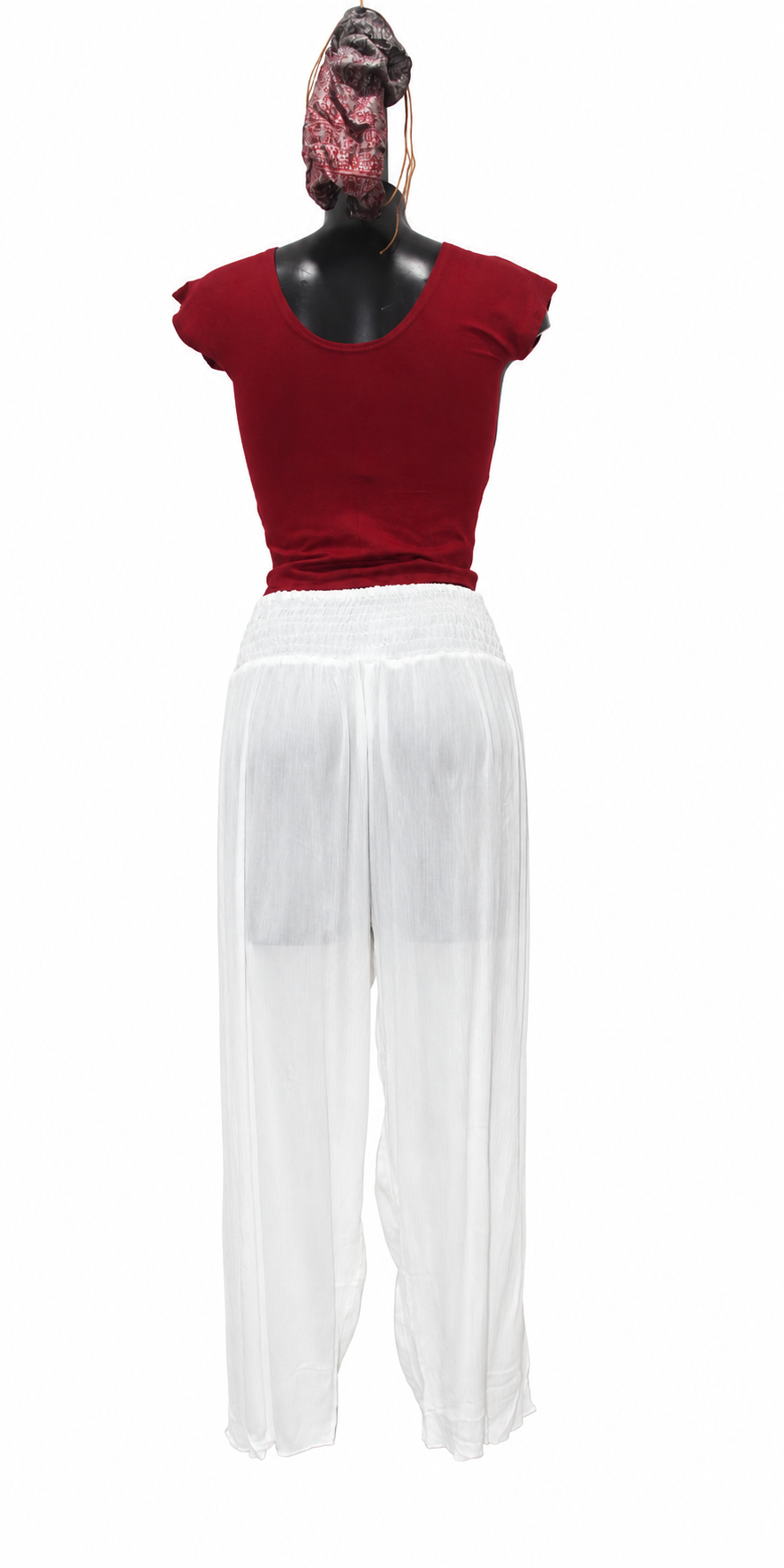 White Pleated Palazzo – product view 6