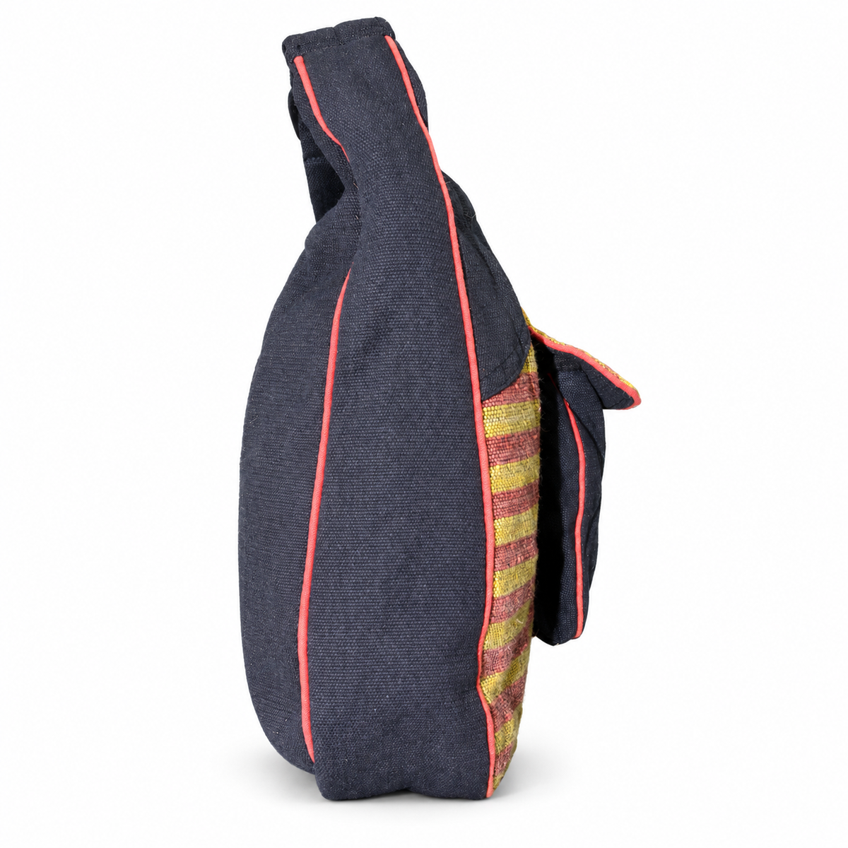 Yellow Pink Striped Shoulder Bag – view 2